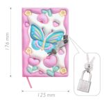 Libreta Mariposa con Candado B6 (12.5x17.6)cm - Imagen 2