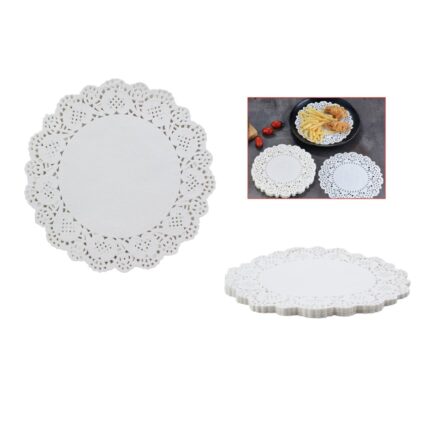 Papel Pastel Blanco Base Flor Redonda 5.5Pulgada 100Pcs
