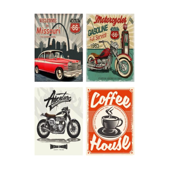 62704704 Cuadro de hojalata con diseño de ondas delicadas 20*30 cm - Imagen 1