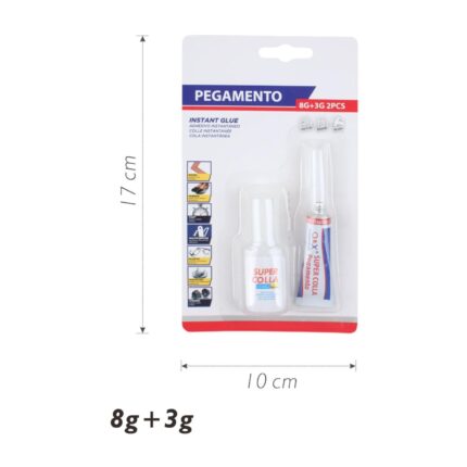 Pegamento con brocha 8g + pegamento 3g (2 piezas)