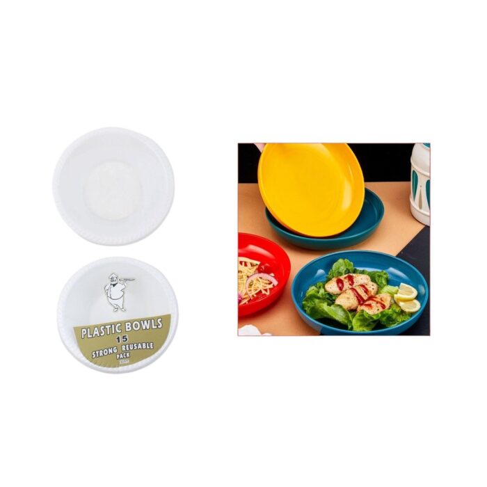 Cuenco Redondo Blanco De 7 Pulgadas 15Pcs - Imagen 1