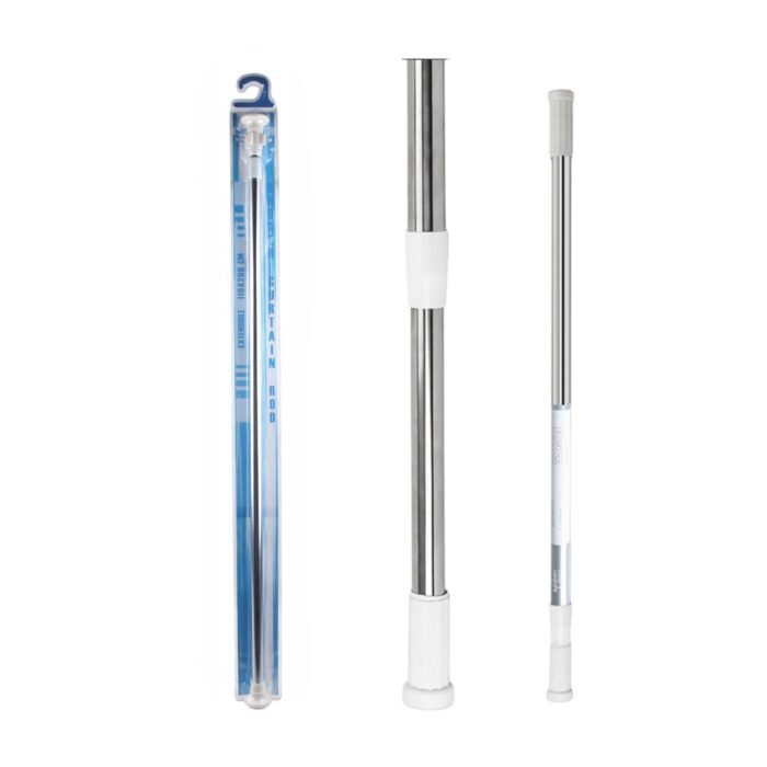 62340801 Barra de cortina de bano de acero inoxidable con cabezal grande 110-200 (caja de succión) - Imagen 1