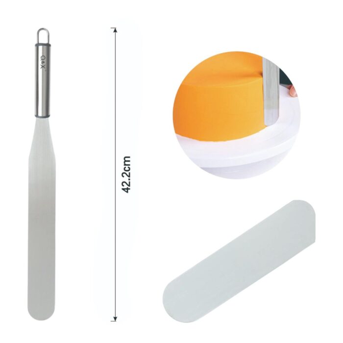 TXM29-10 Espatula larga redonda recta con mango ovalado 42.2X4CM - Imagen 3