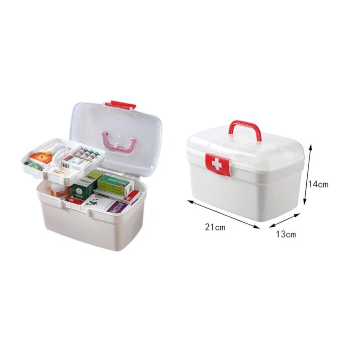 Caja De Medicinas Pequena Roja Para Organización Fácil - Imagen 3