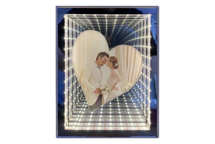 60789603 Marco de Foto Dise?o Espejo 15x20cm Luz Led - Imagen 2