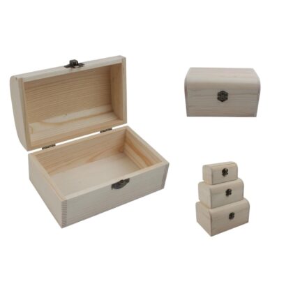 Set de tres piezas de caja de madera 3078