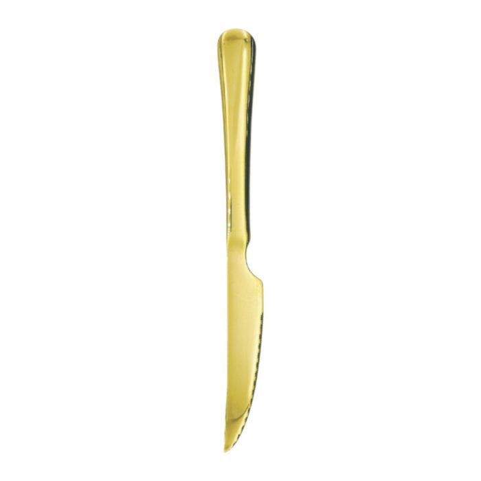 Cuchillo para bistec con mango redondo dorado 2PCS - Imagen 1