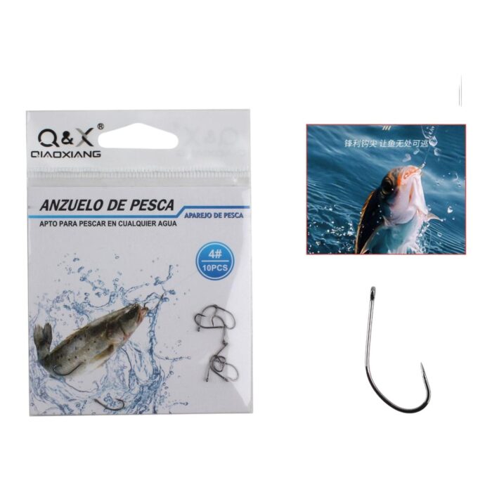 62354162 Anzuelo De Pesca De Mar Maruyo Ring 4# 10Pc (N¨ªquel Negro) - Imagen 1