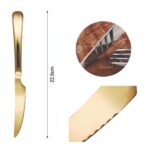 Cuchillo para bistec con mango redondo de oro rosa 2PCS - Imagen 2