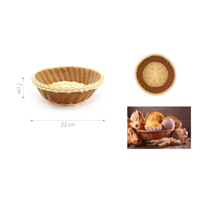 62304774 Cesta de mimbre para pan 22 x 7 cm - Imagen 2