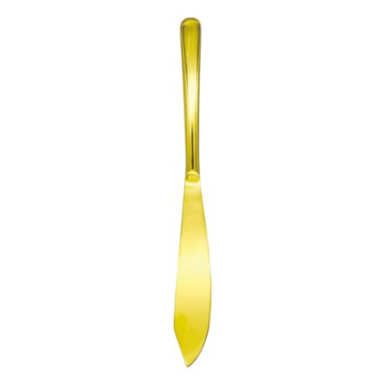 Cuchillo para pastel con mango redondo dorado 1PC