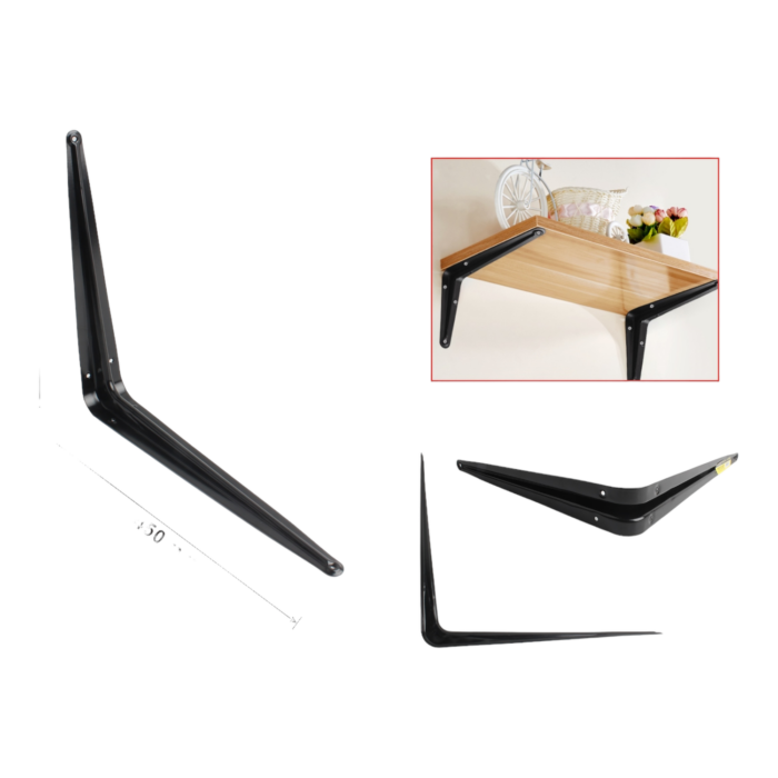 60192356 Tj-6001 Soporte De Nervadura Alta Negro 450*400*1,10 - Imagen 1