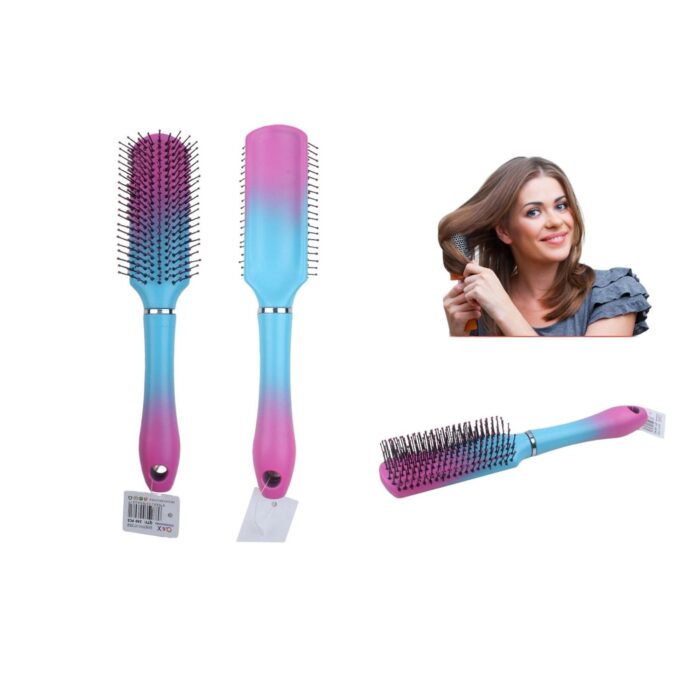 Cepillo Rectangular Mediano Bicolor Para Cabello - Imagen 1