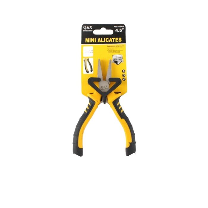 Alicates De Punta Plana Mini Pulidos En Negro De 4,5 Pulgadas - Imagen 1