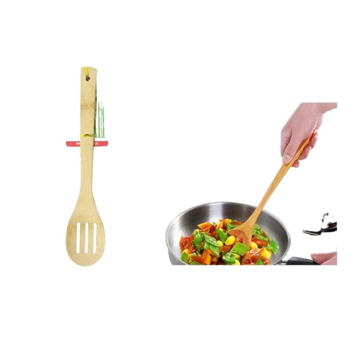 Cuchara De Bambu Tres Lineas - Imagen 1