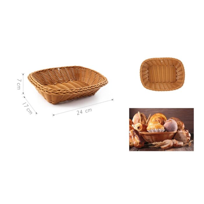 Cesta de mimbre para pan 24 x 17 x 7 cm - Imagen 2