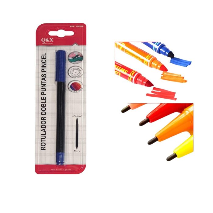 62956213 Rotulador Doble Puntas Azul - Imagen 1