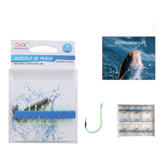 Gancho Y Bucle Luminoso Qianyou 7# 8Pz - Imagen 1