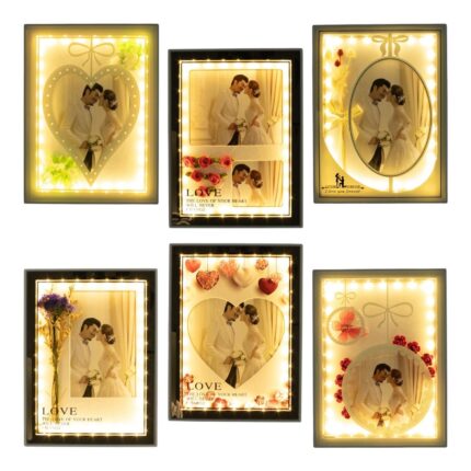 Marco de fotos vertical Matrimonio 15x20cm (con luz USB)