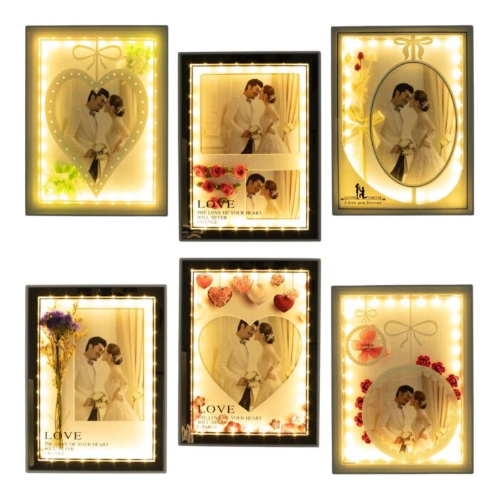 Marco de fotos vertical Matrimonio 15x20cm (con luz USB) - Imagen 1