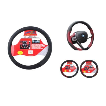 Funda Para Volante De Piel Y Tejido De Punto En Forma De Media Luna