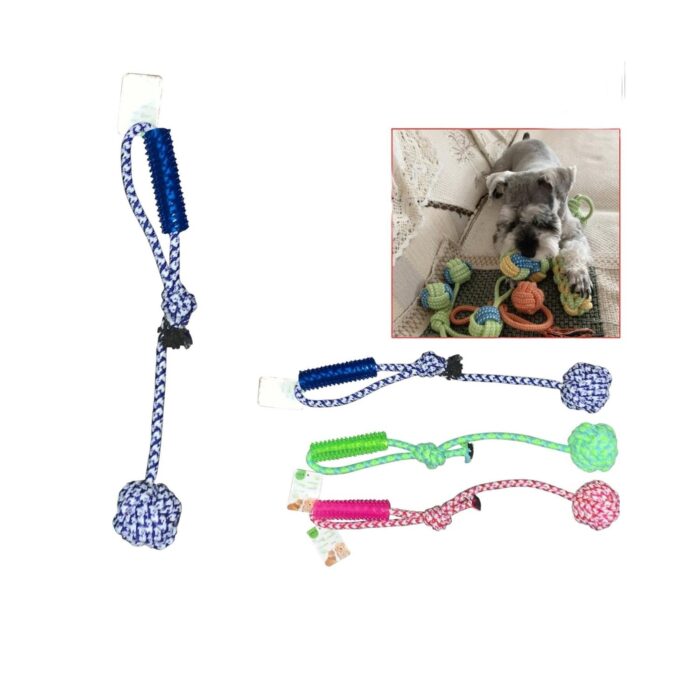 62331328 A3639-Peque?o Juguete De Cuerda De Hilo Para Mascotas Con Bola Colgante Con Mango De Aguij¨®n - Imagen 1