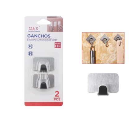 S-10439-N Gancho Adhesivo De Acero Inoxidable