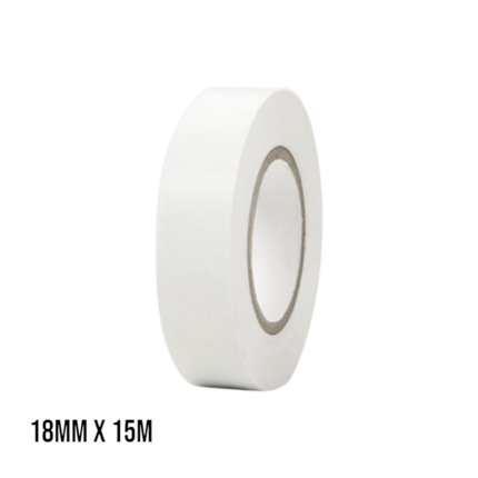 Cinta aislante blanca 1.8cm x 15m (1 pieza)