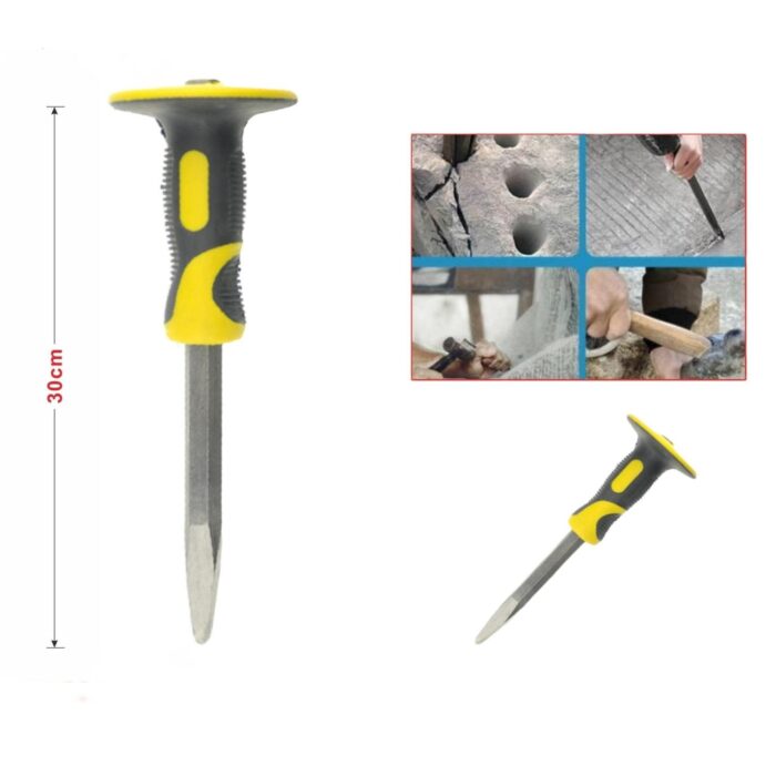 62352545 Mango Bicolor De 300*18Mm, Cincel Puntiagudo, Mango Amarillo Y Negro - Imagen 1