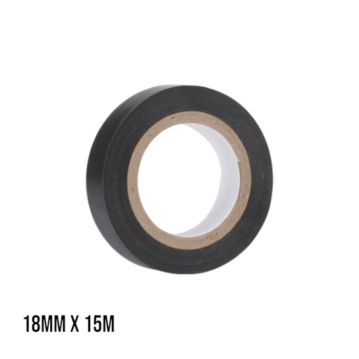Cinta aislante negra 1.8cm x 15m (1 pieza) - Imagen 1