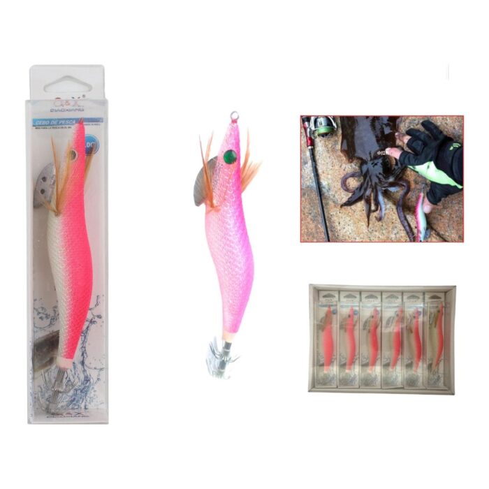 Cebo Falso Camarones De Madera (Pizarra Blanca Rosa) 4,0G - Imagen 1