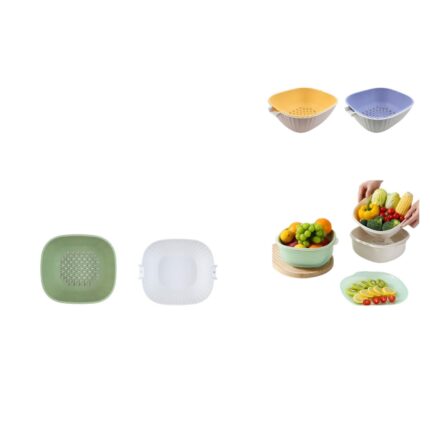 Lavaplatos compacto con desagüe integrado – 26.5 x 22.5 x 10 cm
