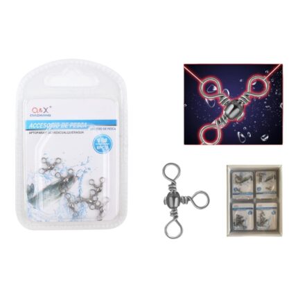 (Accesorios Para Artes De Pesca) Giratorio De Paso Medio En Forma De Botella Negra 10#6Pcs