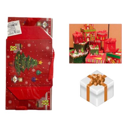 5073 Caja De Regalo Caja Cuadrada Navide?a Tama?o Peque?o
