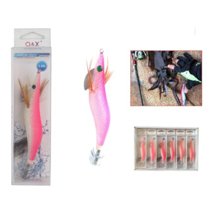 Cebo Falso De Camarones De Madera (Pizarra Blanca Rosa) 3,0G