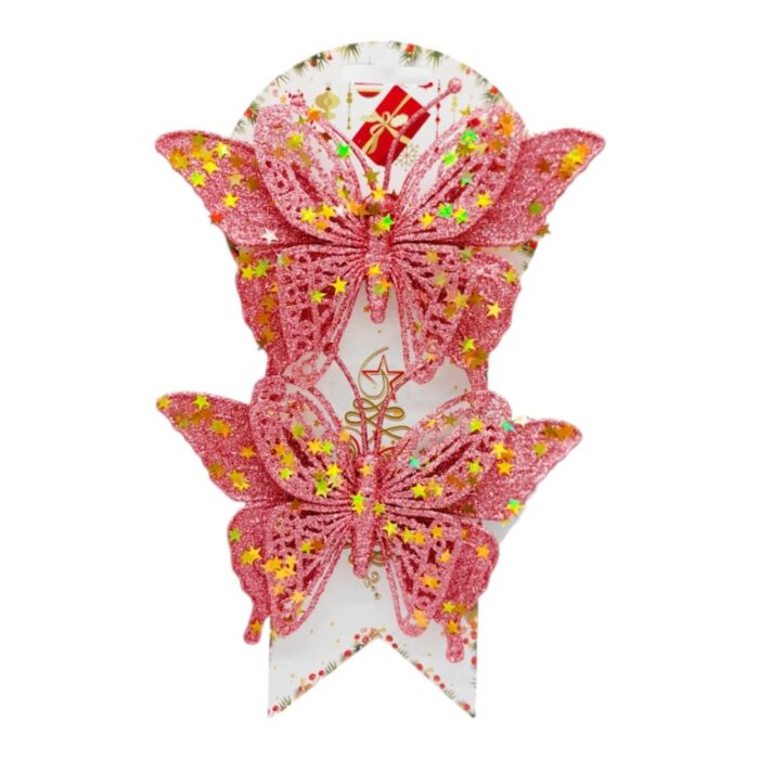 62349474 Jt24-Zy011 Mariposa 17Cm 2/S Set De Adornos Decorativos - Imagen 1