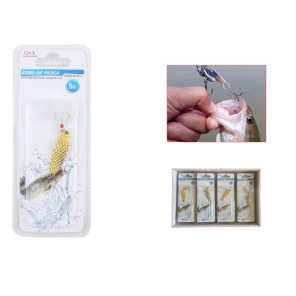 (Cebo Falso) Lentejuelas De Se?uelo Con Chip De Pi?a De Aleaci¨®n De Zinc 5G (Mezcla De Oro Y Plata)