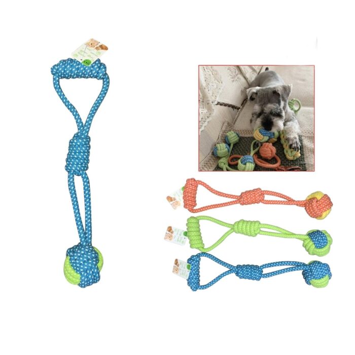 60362574 A3636-Juguete Grande De Hilo Para Mascotas Con Bola Colgante De Doble Círculo - Imagen 1