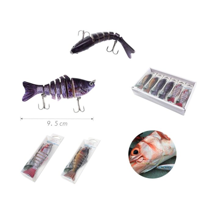 62332320 Juguete artificial - Pez plástico de múltiples piezas, carpa sin boca 9.5 cm - Imagen 2