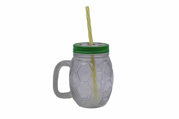 Vaso de vidrio dise?o pelota de futbol - Imagen 1