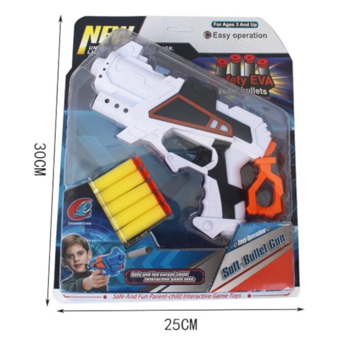 Pistola De Juguetes Incluye 6 Balas Ideal Para Ni?os De 3+ - Imagen 1