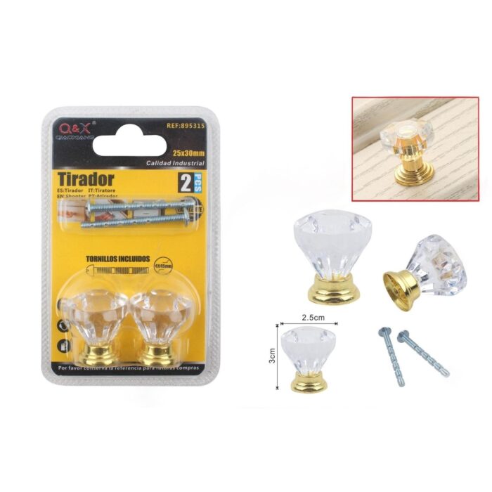 Mango Acrílico Diamante Oro 30*25 - Imagen 1