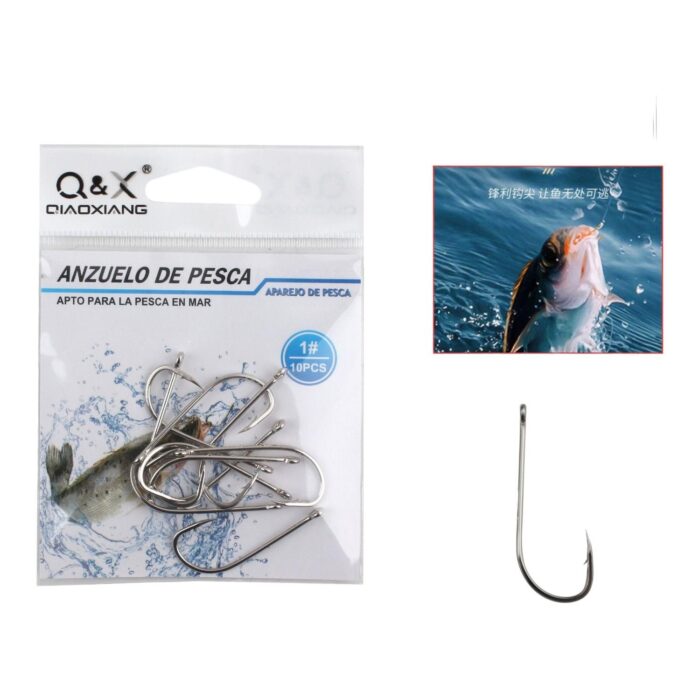 62354284 (Anzuelo) Backthorn White Hook 1# 10 Uds - Imagen 1