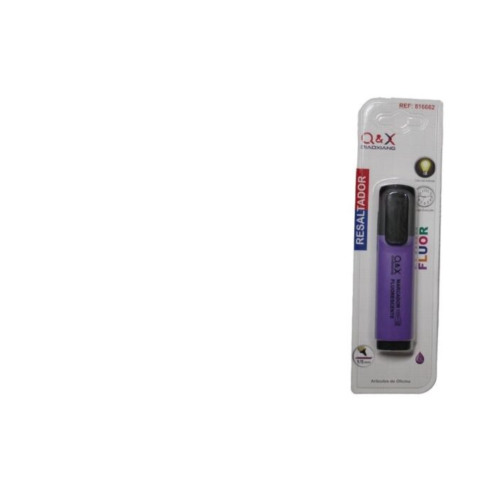 62956243 Destacador Rectangular Morado Fluor - Imagen 1