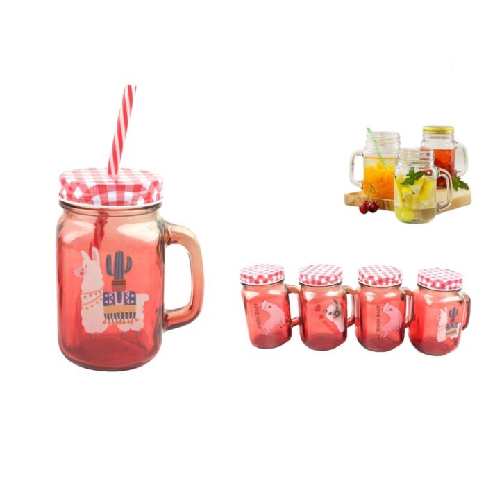 Mitad Spray Rojo, Mitad Alpaca No. 8 Tapa De Rejilla Roja + Pajita 10,5 (7,7)*13,4 Cm/500 Ml - Imagen 1