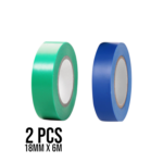 Cinta aislante colores surtidos 1.8cm x 6m (2 piezas)