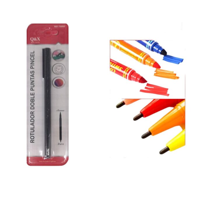 2351 Bolígrafo Acuarelable De Doble Punta Y Succión Total, Negro - Imagen 1