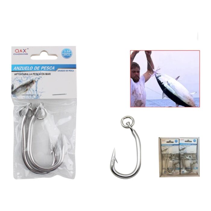 Anzuelo De Pesca En El Mar 3.8# 2 Piezas - Imagen 1
