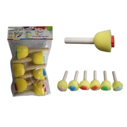 Pincel Esponja Flor Seta 6 Piezas