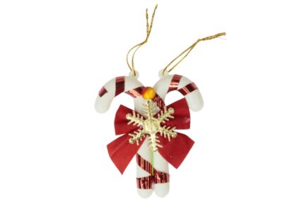 Colgante Navideño Bastoncitos Con Copito 9cm Decorativo